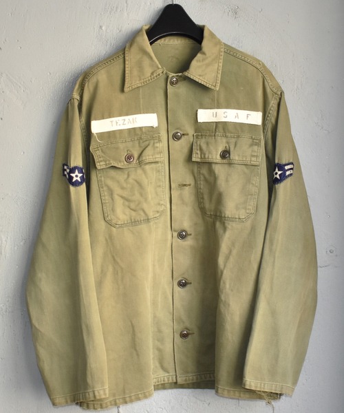VINTAGE(ヴィンテージ)の「【ヴィンテージ古着】50's? U.S. AIRFORCE ユーティリティーシャツ(シャツ/ブラウス・メンズ・グリーン・LARGE)」の1枚目の写真