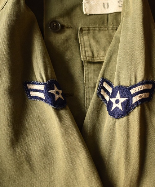 VINTAGE(ヴィンテージ)の「【ヴィンテージ古着】50's? U.S. AIRFORCE ユーティリティーシャツ(シャツ/ブラウス・メンズ・グリーン・LARGE)」の2枚目の写真