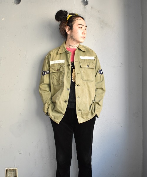 VINTAGE(ヴィンテージ)の「【ヴィンテージ古着】50's? U.S. AIRFORCE ユーティリティーシャツ(シャツ/ブラウス・メンズ・グリーン・LARGE)」の4枚目の写真