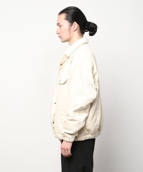 SITRY(シトリー)の「Corduroy Boa Jacket/コーデュロイ ボア ジャケット(ブルゾン・メンズ・ブラック/サックスブルー/グレイッシュベージュ/キナリ・M/L)」の5枚目の写真