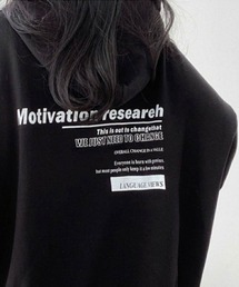 Dalfwin | 【裏起毛あり･なし】2022AW スウェットパーカー 秋冬 韓国スウェット  Motivationプリントフーディー オーバーサイズ ビックシルエット(パーカー)