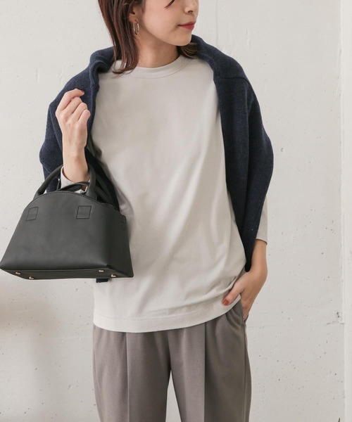 URBAN RESEARCH DOORS(アーバンリサーチドアーズ)の「コットン起毛ロングTシャツ(Tシャツ/カットソー・レディース・ライトグレー/オフホワイト/カーキ・ONE)」の3枚目の写真