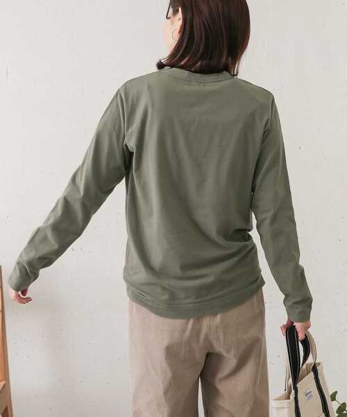 URBAN RESEARCH DOORS(アーバンリサーチドアーズ)の「コットン起毛ロングTシャツ(Tシャツ/カットソー・レディース・ライトグレー/オフホワイト/カーキ・ONE)」の6枚目の写真