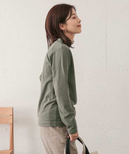 URBAN RESEARCH DOORS(アーバンリサーチドアーズ)の「コットン起毛ロングTシャツ(Tシャツ/カットソー・レディース・ライトグレー/オフホワイト/カーキ・ONE)」の8枚目の写真