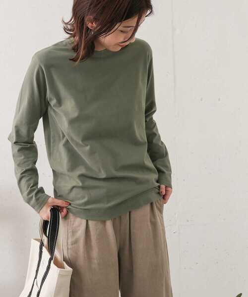 URBAN RESEARCH DOORS(アーバンリサーチドアーズ)の「コットン起毛ロングTシャツ(Tシャツ/カットソー・レディース・ライトグレー/オフホワイト/カーキ・ONE)」の9枚目の写真