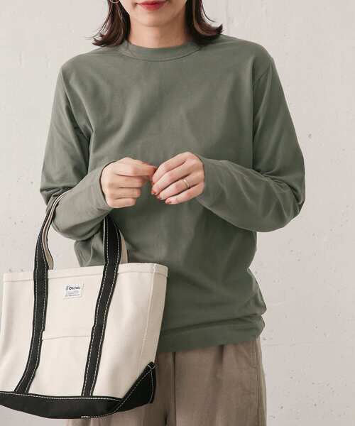 URBAN RESEARCH DOORS(アーバンリサーチドアーズ)の「コットン起毛ロングTシャツ(Tシャツ/カットソー・レディース・ライトグレー/オフホワイト/カーキ・ONE)」の12枚目の写真