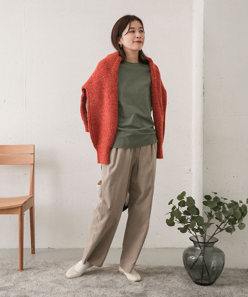 URBAN RESEARCH DOORS(アーバンリサーチドアーズ)の「コットン起毛ロングTシャツ(Tシャツ/カットソー・レディース・ライトグレー/オフホワイト/カーキ・ONE)」の15枚目の写真