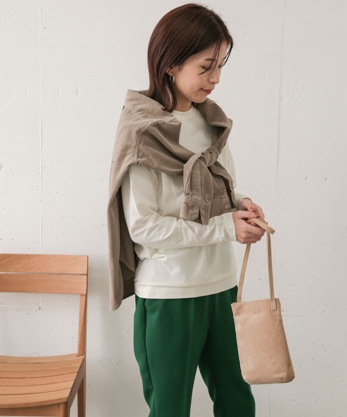 URBAN RESEARCH DOORS(アーバンリサーチドアーズ)の「コットン起毛ロングTシャツ(Tシャツ/カットソー・レディース・ライトグレー/オフホワイト/カーキ・ONE)」の19枚目の写真