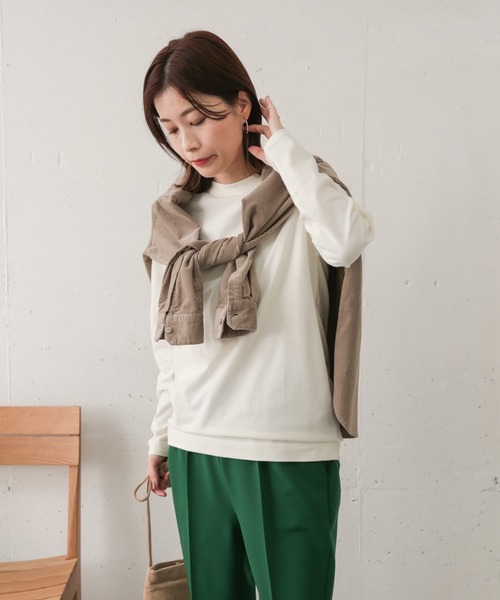 URBAN RESEARCH DOORS(アーバンリサーチドアーズ)の「コットン起毛ロングTシャツ(Tシャツ/カットソー・レディース・ライトグレー/オフホワイト/カーキ・ONE)」の20枚目の写真