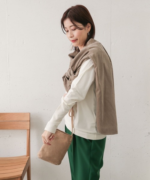 URBAN RESEARCH DOORS(アーバンリサーチドアーズ)の「コットン起毛ロングTシャツ(Tシャツ/カットソー・レディース・ライトグレー/オフホワイト/カーキ・ONE)」の22枚目の写真