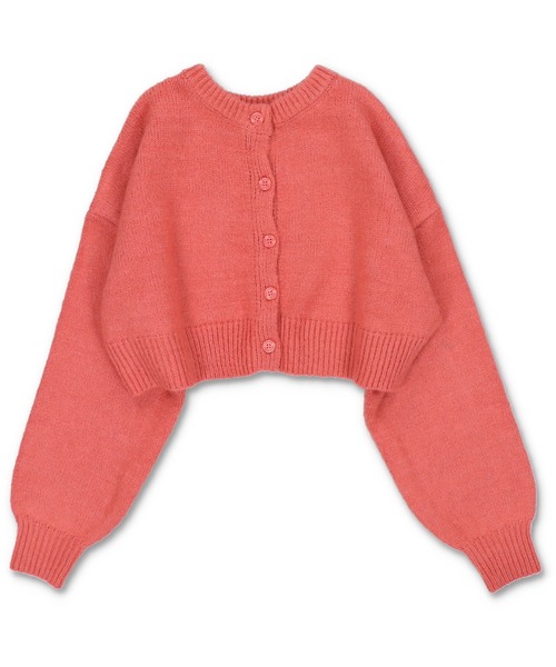 SPINNS（スピンズ）の「【2WAY仕様】ショートニットカーディガン（カーディガン/ボレロ・レディース・サーモンピンク/イエロー/ブルー/ダークグリーン/ブラック・ONESIZE）」の5枚目の写真