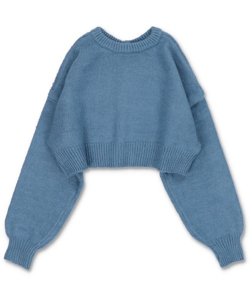 SPINNS（スピンズ）の「【2WAY仕様】ショートニットカーディガン（カーディガン/ボレロ・レディース・サーモンピンク/イエロー/ブルー/ダークグリーン/ブラック・ONESIZE）」の20枚目の写真