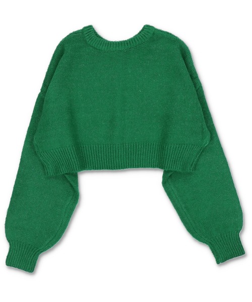 SPINNS（スピンズ）の「【2WAY仕様】ショートニットカーディガン（カーディガン/ボレロ・レディース・サーモンピンク/イエロー/ブルー/ダークグリーン/ブラック・ONESIZE）」の22枚目の写真