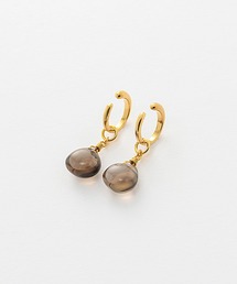 シルバー スモーキークォーツ イヤリング ESTELLE/エステール WEB限定