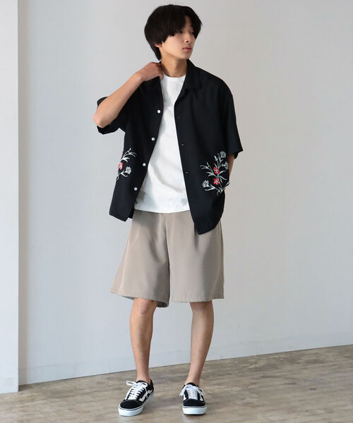 BeAMS DOT（ビームスドット）の「【WEB限定】BeAMS DOT / エンブロイダリ― シャツ（シャツ/ブラウス・メンズ・ブラック/ミント・MEDIUM/LARGE）」の11枚目の写真