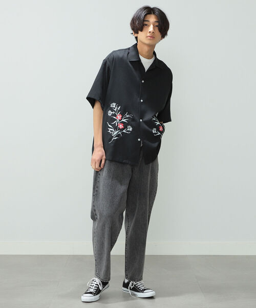 BeAMS DOT（ビームスドット）の「【WEB限定】BeAMS DOT / エンブロイダリ― シャツ（シャツ/ブラウス・メンズ・ブラック/ミント・MEDIUM/LARGE）」の14枚目の写真