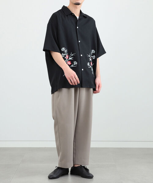 BeAMS DOT（ビームスドット）の「【WEB限定】BeAMS DOT / エンブロイダリ― シャツ（シャツ/ブラウス・メンズ・ブラック/ミント・MEDIUM/LARGE）」の6枚目の写真