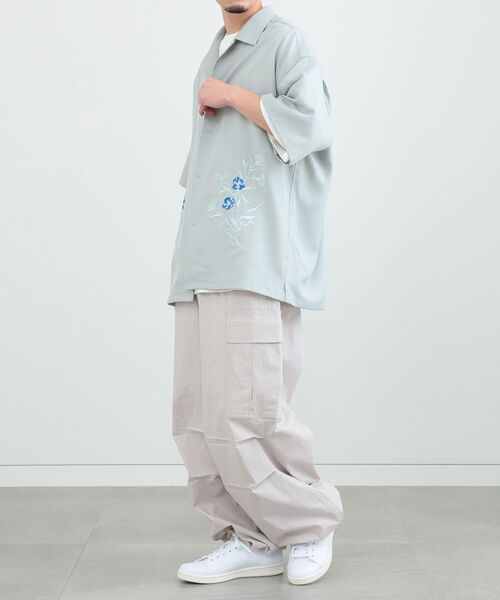 BeAMS DOT（ビームスドット）の「【WEB限定】BeAMS DOT / エンブロイダリ― シャツ（シャツ/ブラウス・メンズ・ブラック/ミント・MEDIUM/LARGE）」の18枚目の写真