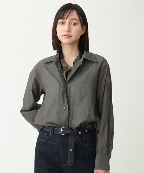 マーガレットハウエル　シルクブラウス SOFT COTTON SILK SHIRT | MARGARET HOWELL（マーガレット・ハウエル