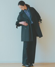 ◆【福田麻琴さんコラボ】/【袖3way】ミディ丈トレンチコート