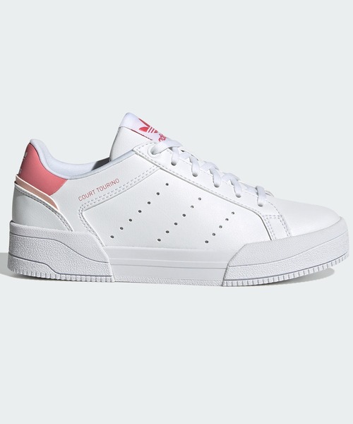 adidas（アディダス）の「コートTourino / Court Tourino / アディダスオリジナルス (キッズ／子供用)（スニーカー・キッズ・ホワイト×ブルー/ホワイト×ホワイト・24.0cm/25.0cm/22.0cm/25.5cm/24.5cm/22.5cm/23.5cm/23.0cm）」の2枚目の写真