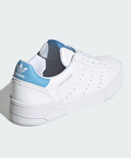 adidas（アディダス）の「コートTourino / Court Tourino / アディダスオリジナルス (キッズ／子供用)（スニーカー・キッズ・ホワイト×ブルー/ホワイト×ホワイト・24.0cm/25.0cm/22.0cm/25.5cm/24.5cm/22.5cm/23.5cm/23.0cm）」の6枚目の写真