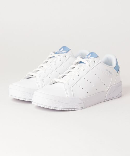 adidas（アディダス）の「コートTourino / Court Tourino / アディダスオリジナルス (キッズ／子供用)（スニーカー・キッズ・ホワイト×ブルー/ホワイト×ホワイト・24.0cm/25.0cm/22.0cm/25.5cm/24.5cm/22.5cm/23.5cm/23.0cm）」の3枚目の写真