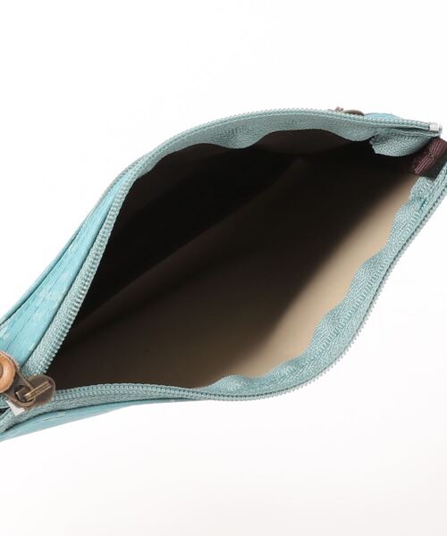 Daily russet（デイリー ラシット）の「【ナイロンジャガード】フラットポーチ(S)（ポーチ・レディース・ピンク/ブラック/グレー/ブルー/グリーン/ネイビー/ベージュ/ピンク系その他/ブルー系その他/グリーン系その他/イエロー/レッド/ダークブルー/グリーン系その他2/マスタード/ホワイト系その他・FREE）」の19枚目の写真