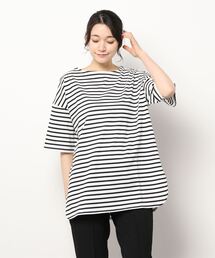 coca（coca） | サイドスリットボーダーTEE(Tシャツ/カットソー)