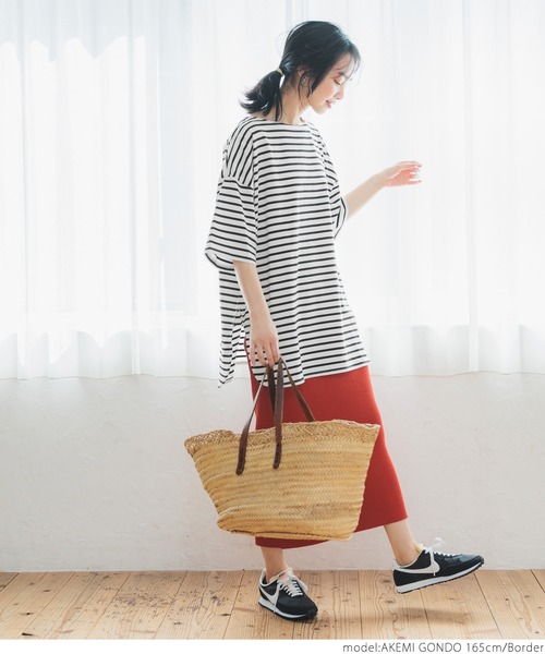 サイドスリットボーダーTEE（Tシャツ/カットソー）｜coca（coca