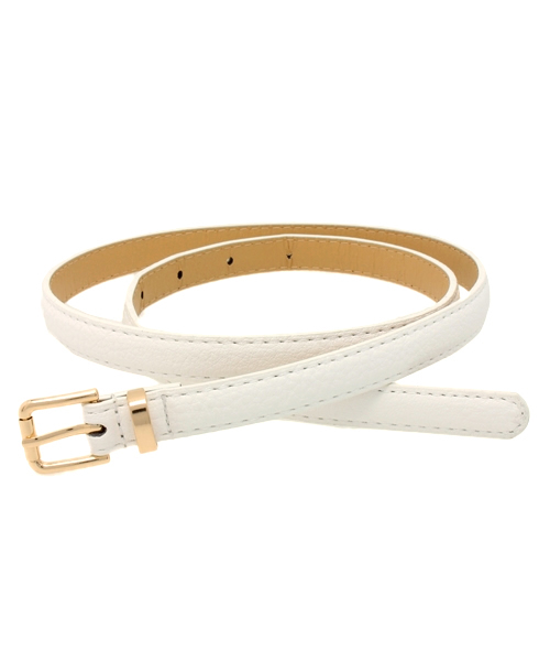 WEGO（ウィゴー）の「WEGO/カラー細ベルト（ベルト・レディース・ホワイト/ブラック/ブルー/パープル/イエロー/キャメル/ピンク/レッド・FREE）」の2枚目の写真