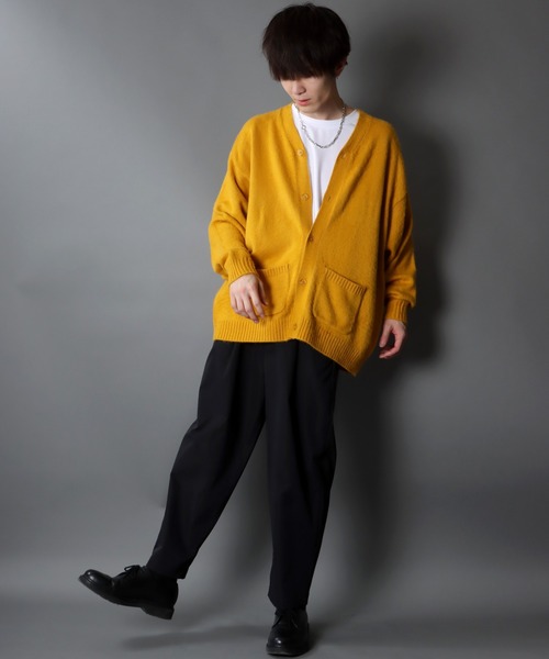 SITRY（シトリー）の「Big silhouette Color Knit Cardigan/ビッグシルエット カラーニット カーディガン/カーデ（カーディガン/ボレロ・メンズ・イエロー/グリーン/レッド/ブルー/オレンジ/ブラック・XL/L/M）」の16枚目の写真