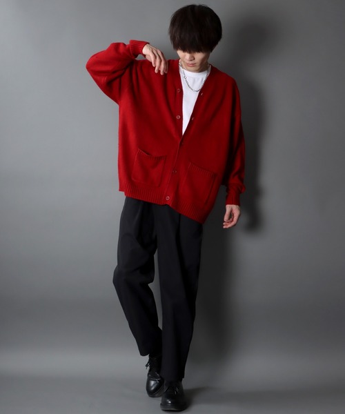 SITRY（シトリー）の「Big silhouette Color Knit Cardigan/ビッグシルエット カラーニット カーディガン/カーデ（カーディガン/ボレロ・メンズ・イエロー/グリーン/レッド/ブルー/オレンジ/ブラック・XL/L/M）」の22枚目の写真