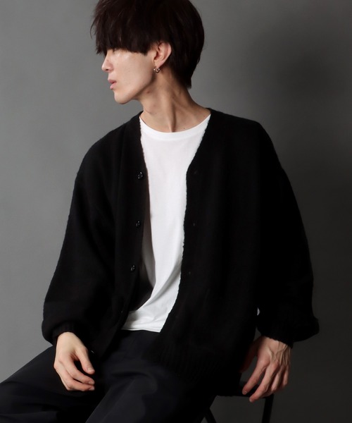 SITRY（シトリー）の「Big silhouette Color Knit Cardigan/ビッグシルエット カラーニット カーディガン/カーデ（カーディガン/ボレロ・メンズ・イエロー/グリーン/レッド/ブルー/オレンジ/ブラック・XL/L/M）」の8枚目の写真