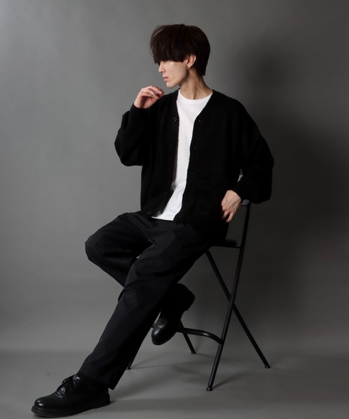 SITRY（シトリー）の「Big silhouette Color Knit Cardigan/ビッグシルエット カラーニット カーディガン/カーデ（カーディガン/ボレロ・メンズ・イエロー/グリーン/レッド/ブルー/オレンジ/ブラック・XL/L/M）」の13枚目の写真