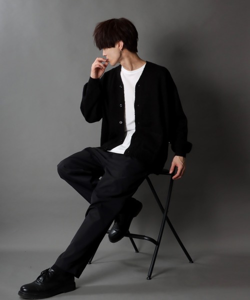 SITRY（シトリー）の「Big silhouette Color Knit Cardigan/ビッグシルエット カラーニット カーディガン/カーデ（カーディガン/ボレロ・メンズ・イエロー/グリーン/レッド/ブルー/オレンジ/ブラック・XL/L/M）」の15枚目の写真