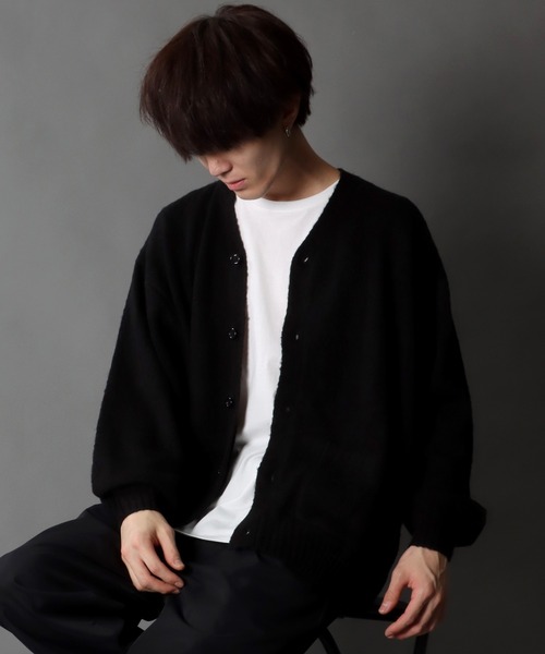 SITRY（シトリー）の「Big silhouette Color Knit Cardigan/ビッグシルエット カラーニット カーディガン/カーデ（カーディガン/ボレロ・メンズ・イエロー/グリーン/レッド/ブルー/オレンジ/ブラック・XL/L/M）」の10枚目の写真