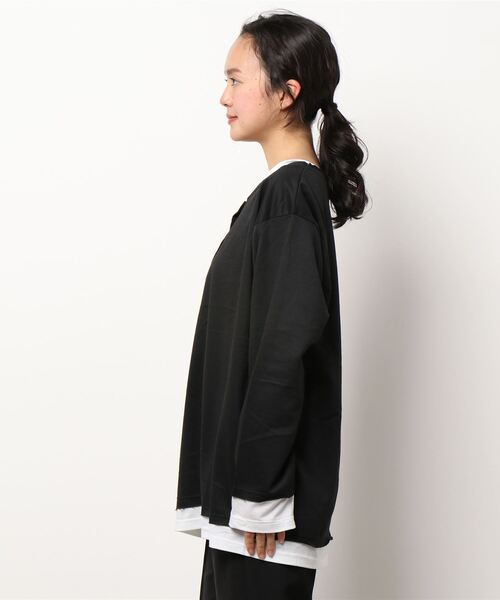 leune（ルネ）の「【leune】ヘンリーネックレイヤード風トップス（T