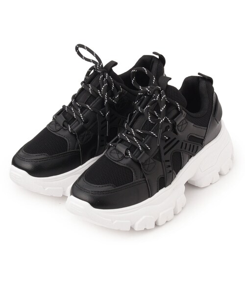 cs T&P（シーエスティーアンドピー）の「ボリュームソール厚底スニーカー（スニーカー・レディース・ホワイト/ブラック/ベージュ・LL/S/M/L）」の6枚目の写真