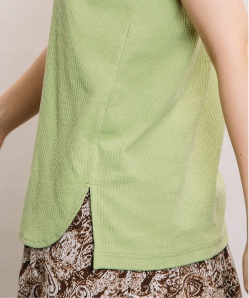 refinedworks（リファインドワークス）の「針抜きテレコ両面タンク（タンクトップ・レディース・ブラック/ブラウン/オフホワイト/ブルー/ライトグリーン系・FREE）」の14枚目の写真