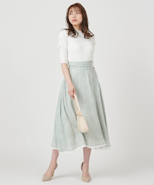 ROYAL PARTY（ロイヤルパーティー）の「【洗えるニット】プチハイネック半袖ニットトップス（ニット/セーター・レディース・ブラック/ベージュ/オフホワイト/ピンク/マルチ・FREE）」の16枚目の写真