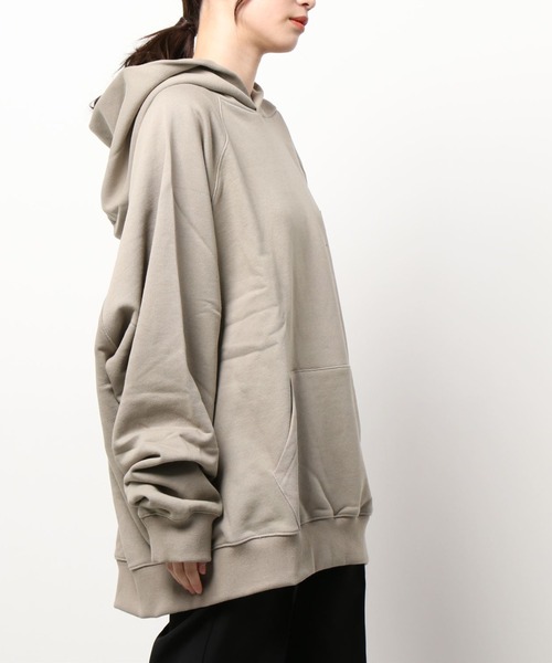 WHITELAND（ホワイトランド）の「WHITELAND/ホワイトランド/TYO TAG HOODIE/パーカー（パーカー・レディース・カーキ/ブラック・FREE）」の4枚目の写真