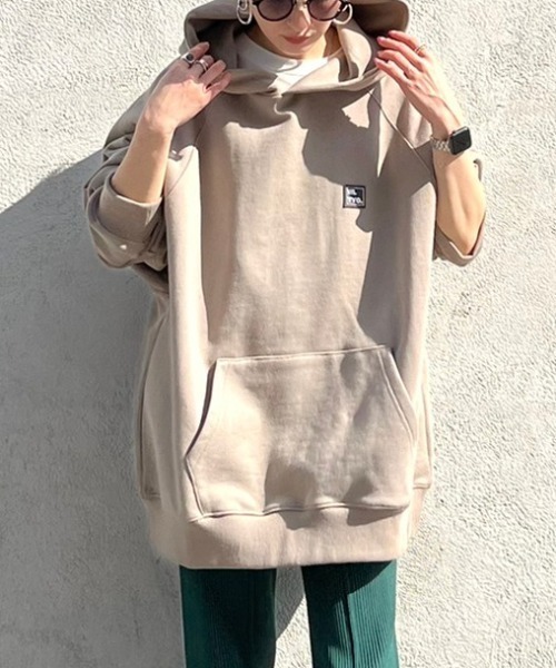 WHITELAND（ホワイトランド）の「WHITELAND/ホワイトランド/TYO TAG HOODIE/パーカー（パーカー・レディース・カーキ/ブラック・FREE）」の16枚目の写真