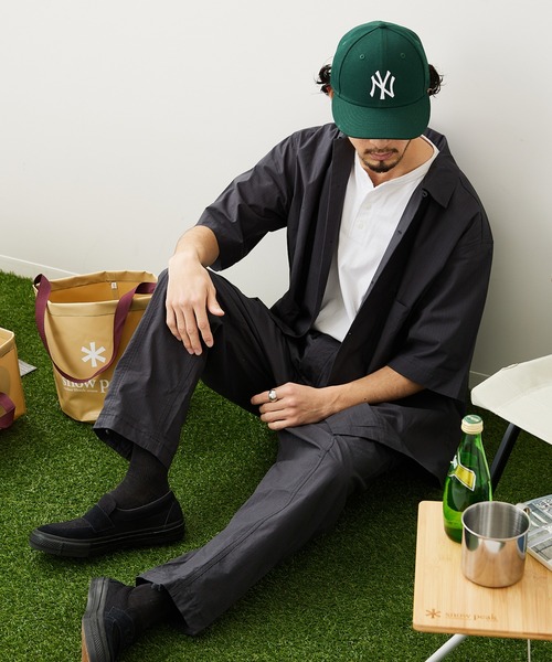 Snow Peak（スノーピーク）の「【Snow Peak/スノーピーク×JS】別注 焚 ライトリップストップ 半袖シャツ（シャツ/ブラウス・メンズ・ベージュ/クリアブラック・MEDIUM/LARGE）」の8枚目の写真