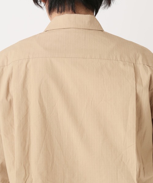 Snow Peak（スノーピーク）の「【Snow Peak/スノーピーク×JS】別注 焚 ライトリップストップ 半袖シャツ（シャツ/ブラウス・メンズ・ベージュ/クリアブラック・MEDIUM/LARGE）」の19枚目の写真