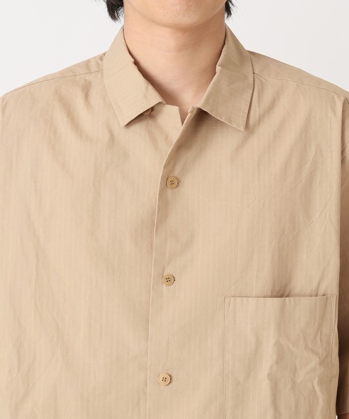 Snow Peak（スノーピーク）の「【Snow Peak/スノーピーク×JS】別注 焚 ライトリップストップ 半袖シャツ（シャツ/ブラウス・メンズ・ベージュ/クリアブラック・MEDIUM/LARGE）」の20枚目の写真