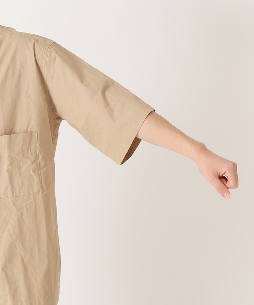 Snow Peak（スノーピーク）の「【Snow Peak/スノーピーク×JS】別注 焚 ライトリップストップ 半袖シャツ（シャツ/ブラウス・メンズ・ベージュ/クリアブラック・MEDIUM/LARGE）」の21枚目の写真