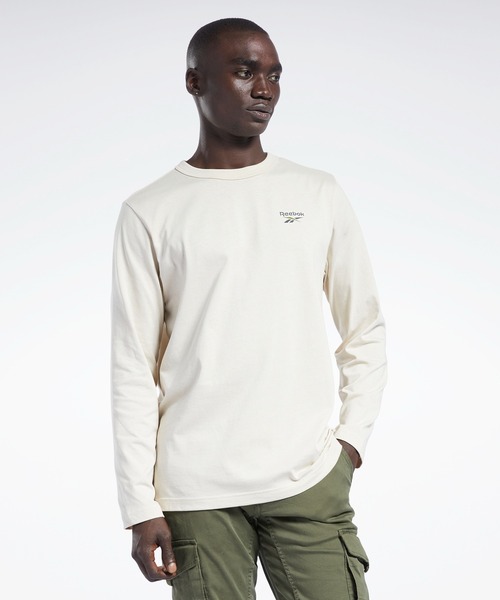 Reebok(リーボック)の「ロングスリーブ Tシャツ / CL DESTINATION LS TEE /(Tシャツ/カットソー・メンズ・ホワイト/ベージュ・SMALL/MEDIUM/LARGE/X-LARGE/XX-LARGE/X-SMALL/XXX-LARGE)」の10枚目の写真