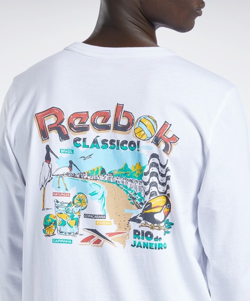 Reebok(リーボック)の「ロングスリーブ Tシャツ / CL DESTINATION LS TEE /(Tシャツ/カットソー・メンズ・ホワイト/ベージュ・SMALL/MEDIUM/LARGE/X-LARGE/XX-LARGE/X-SMALL/XXX-LARGE)」の4枚目の写真