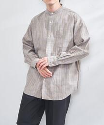 coen | 綿麻バンドカラーシャツ(シャツ/ブラウス)